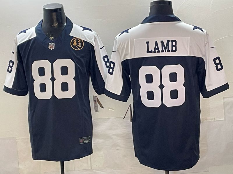 Men 2026 Dallas Cowboys #88 Lamb Blue 3th generations Nike Limited NFL Jersey style 012